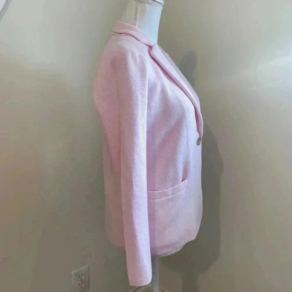 J. Crew Schoolboy Soft Pink Sweater Blazer Size Petite Small - Picture 4 of 10